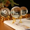 1pc Crystal Ball Art Decoration; Decoration Craft; Crystal Ball Valentine's Day Gifts Birthday Gifts - Unicorn - Silver